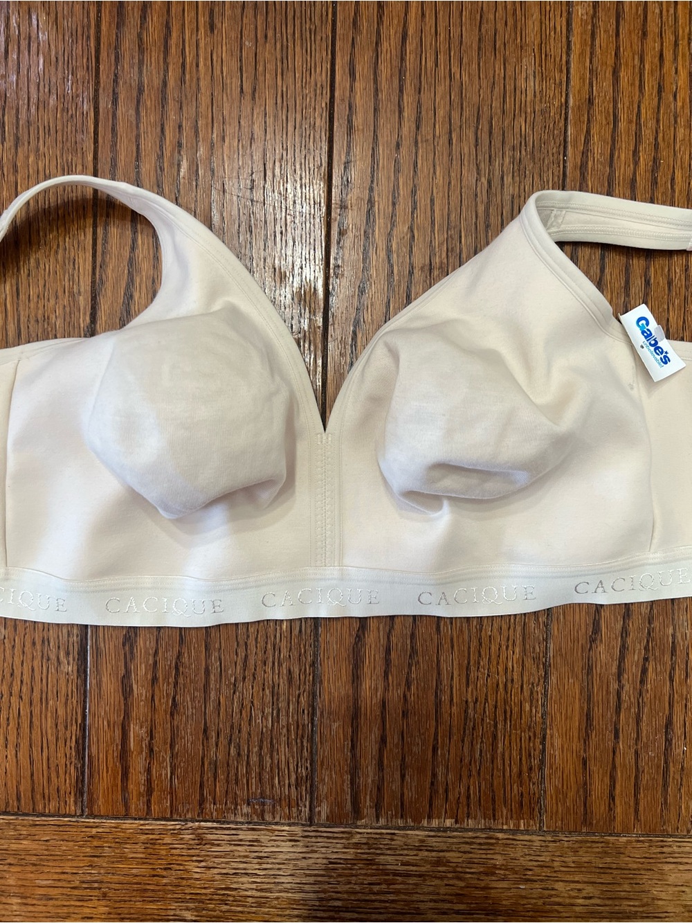cacique unlined full coverage no wire bra 48D NWT Cotton Blend